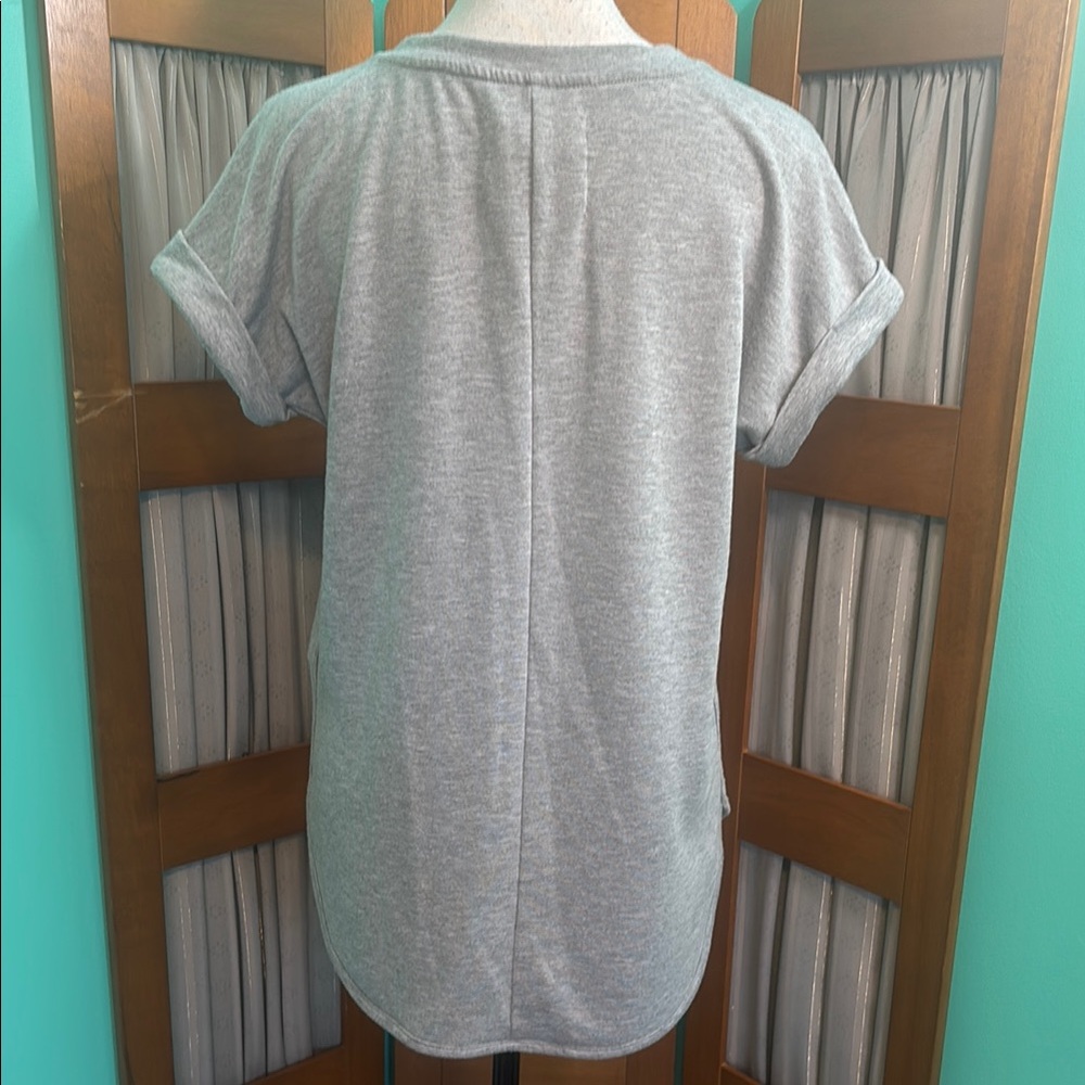 Cupio Gray Fitted Short Sleeve T-Shirt - Picture 6 of 10